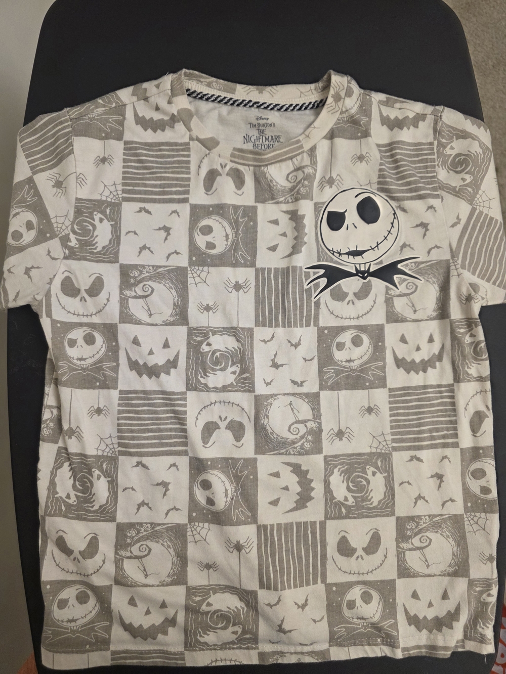 Disney Nightmare Before Christmas All-Over Print Tee - Kids Sz M
